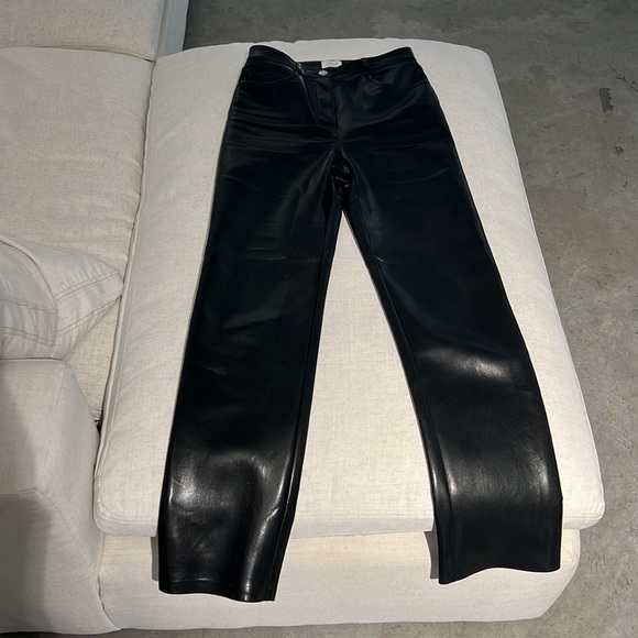 Aritzia Wilfred the Melina pant leather 2 black - Picture 3 of 4